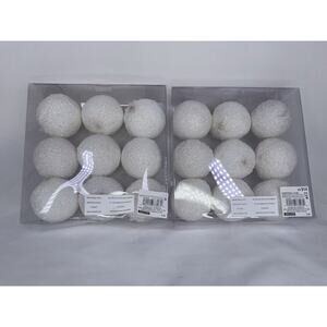 Christmas Tree Decorative Fillers White Shimmer & Shine 18pc Home Decor